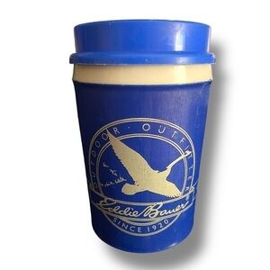 Vintage Eddie Bauer travel mug- blue